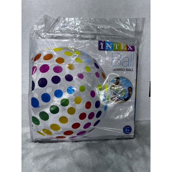 Intex Jumbo Ball 42 Inch Inflatable Beach Ball For Ages 3+ Multicolor - Picture 1 of 7